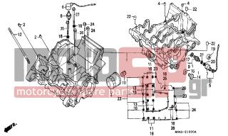 HONDA - CBR600F (ED) 1989 - Engine/Transmission - CRANKCASE SET - 90031-MN4-000 - BOLT, STUD, 9X163