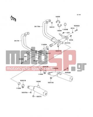 KAWASAKI - CONCOURS 2001 -  - Muffler(s) - 11009-1666 - GASKET,EXHAUST PIPE CONNECTING