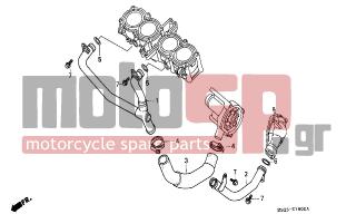 HONDA - CBR1000F (ED) 1991 - Engine/Transmission - WATER PIPE - 19507-MS2-610 - PIPE D, WATER