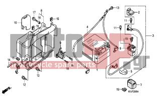 HONDA - FES125 (ED) 2004 - Electrical - BATTERY (FES1253-5)(FES1503-5) - 90649-SC2-003 - BAND, WIRE HARNESS (NATURAL) (150MM)