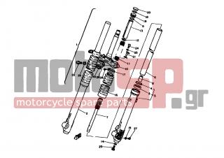 YAMAHA - XT250 (EUR) 1981 - Suspension - FRONT FORK - 3Y1-23126-00-98 - Tube,outer 1 Low Gloss Black
