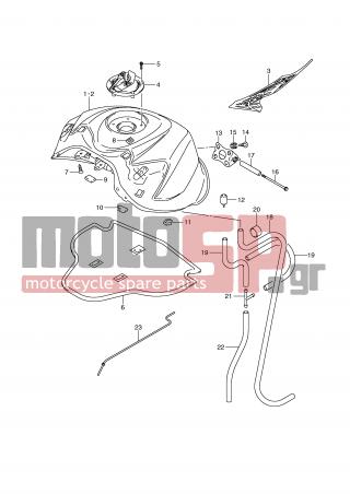 SUZUKI - GSX-R600 (E2) 2008 - Body Parts - FUEL TANK (MODEL K9) - 44276-21H00-000 - CUSHION, TANK COVER