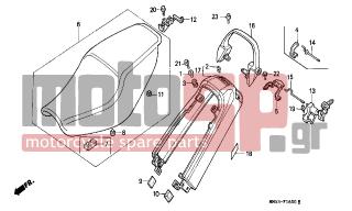 HONDA - CBR1000F (ED) 1988 - Body Parts - SEAT/REAR COWL (CBR1000FH/FJ/FM) - 77310-MM5-881ZA - RAIL, RR. GRAB *NH1*