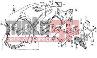 HONDA - XR650R (ED) 2006 - Body Parts - REAR FENDER (DK/ED/U) - 96001-0601000 - BOLT, FLANGE, 6X10