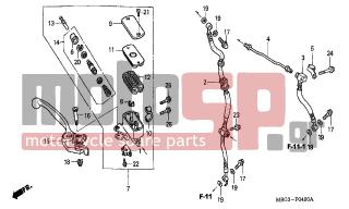 HONDA - VFR800 (ED) 2000 - Brakes - FR. BRAKE MASTER CYLINDER - 93893-0401217 - SCREW-WASHER, 4X12