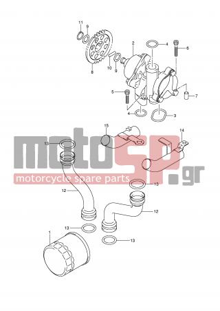 SUZUKI - GSF650 (E2) 2006 - Engine/Transmission - OIL PUMP - 16481-17D00-000 - PIPE, OUTLET