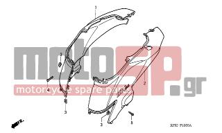 HONDA - SH125 (ED) 2004 - Body Parts - BODY COVER - 83550-KPR-900ZJ - COVER SET, L. BODY (WL) *B183M*