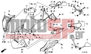 HONDA - CBR250R (ED) ABS   2011 - Body Parts - UPPER COWL - 64220-KPP-T00ZA - COWL, L. FR. SIDE *NHA35M*