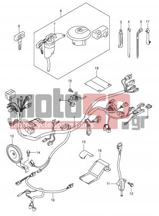 SUZUKI - DR-Z400 S (E2) 2006 - Electrical - WIRING HARNESS (MODEL K5) - 36611-29F00-000 - PROTECTOR, WIRING HARNESS