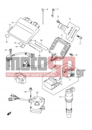 SUZUKI - GSX1300 BKing (E2)  2009 - Electrical - ELECTRICAL (P37) - 33410-24F10-000 - COIL ASSY, IGNITION