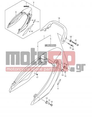 SUZUKI - GSX1400 (E2) 2003 - Body Parts - SEAT TAIL COVER (MODEL K2) - 68280-04F00-YD8 - EMBLEM, 