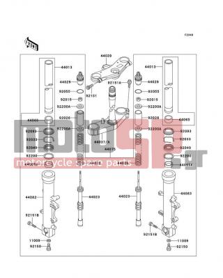 KAWASAKI - NINJA® ZX™-6R 2001 -  - Front Fork - 44029-1165 - SEAT-FORK SPRING