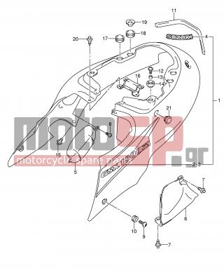 SUZUKI - GSX1300R (E2) Hayabusa 2004 - Body Parts - FRAME COVER (MODEL K5) - 03541-04123-000 - SCREW, RH
