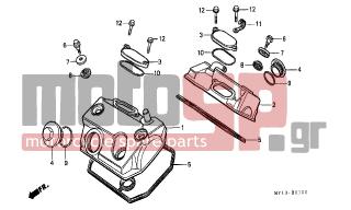 HONDA - XRV750 (ED) Africa Twin 1996 - Engine/Transmission - CYLINDER HEAD COVER - 91413-679-000 - CLIP, 2X70