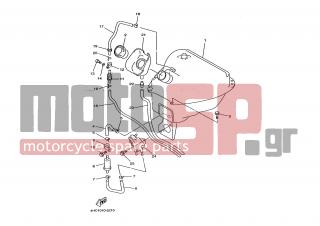 YAMAHA - YP250 Majesty (GRC) 1998 - Body Parts - FUEL TANK - 1AE-24366-00-00 - Clamp, Fuel Pipe 1