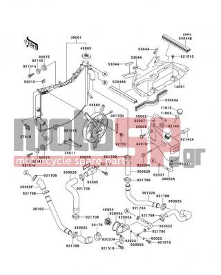 KAWASAKI - NINJA® ZX™-9R 2001 - Engine/Transmission - Radiator - 92151-1239 - BOLT,6X12