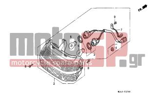 HONDA - CBR1000F (ED) 1991 - Electrical - TAILLIGHT - 93901-35020- - SCREW, TAPPING, 5X8