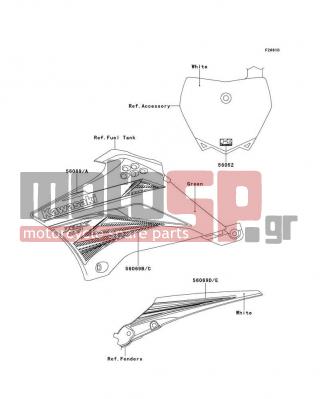 KAWASAKI - KLX®110 2014 - Body Parts - Decals(CEF) - 56069-2903 - PATTERN,SHROUD,LWR,LH
