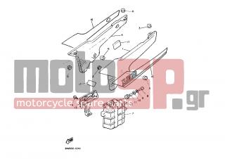YAMAHA - XJ600 (EUR) 1991 - Body Parts - SIDE COVER / OIL TANK - 33M-28185-00-00 - Lid
