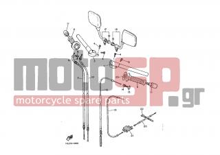 YAMAHA - SRX600 (EUR) 1986 - Frame - STEERING HANDLE CABLE - 36Y-26290-T0-00 - Rear View Mirror Assy (right)