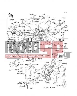 KAWASAKI - VULCAN 1500 CLASSIC FI 2001 - Engine/Transmission - Throttle - 92043-1601 - PIN,DELIVERY PIPE