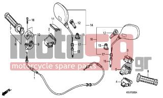 HONDA - FES125 (ED) 2004 - Frame - SWITCH -CABLE-MIRROR (FES1253-5)(FES1503-5) - 88114-KPR-900 - BOOT, MIRROR LOWER