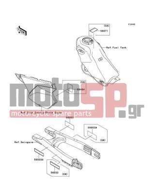 KAWASAKI - KLX®250S 2014 - Body Parts - Labels - 56053-0298 - LABEL-SPECIFICATION,TIRE&LOAD