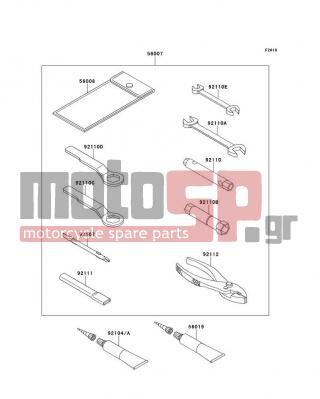 KAWASAKI - KLX®250S 2014 - Εξωτερικά Μέρη - Owner's Tools - 92110-0564 - TOOL-WRENCH,OPEN END,10X12