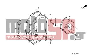 HONDA - CBR1000F (ED) 1991 - Engine/Transmission - RIGHT CRANKCASE COVER - 11395-MM5-000 - GASKET, CLUTCH COVER