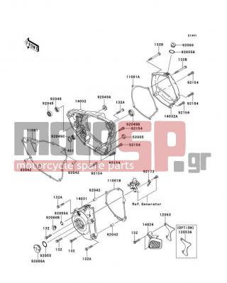 KAWASAKI - KX™250F 2014 - Engine/Transmission - Engine Cover(s) - 14032-0567 - COVER-CLUTCH,OUTER