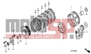 HONDA - CBR125RS (ED) 2006 - Engine/Transmission - CLUTCH - 22105-KW7-900 - GUIDE, CLUTCH OUTER