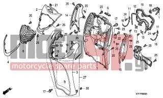 HONDA - SH150 (ED) 2008 - Body Parts - FRONT COVER - 64302-KTF-640ZB - COVER, FR. LOWER *NHA48M*