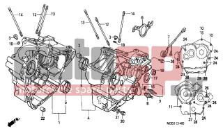 HONDA - XL650V (ED) TransAlp 2000 - Κινητήρας/Κιβώτιο Ταχυτήτων - CRANKCASE - 95701-0812500 - BOLT, FLANGE, 8X125