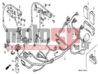 HONDA - XL600V (IT) TransAlp 1990 - Electrical - WIRE HARNESS / IGNITION COIL - 32985-300-000 - GROMMET, WIRE CORD