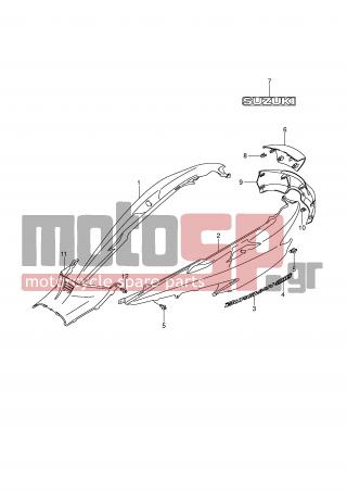 SUZUKI - AN400 (E2) Burgman 2007 - Body Parts - FRAME COVER (MODEL K7/K8) - 47351-05H01-291 - COVER, FRAME FRONT (BLACK)