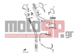 YAMAHA - XT600 (EUR) 1994 - Brakes - STEERING HANDLE CABLE - 3TB-26280-00-00 - Rear View Mirror Assy(left)