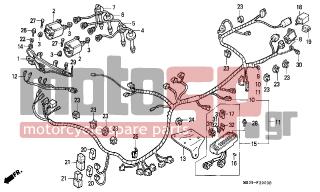 HONDA - CBR1000F (ED) 1991 - Electrical - WIRE HARNESS - 30754-MM5-020 - CAP ASSY. 4, HIGH TENSION