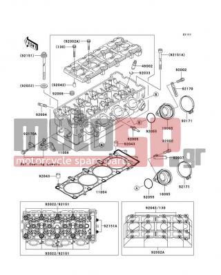 KAWASAKI - NINJA® ZX™-12R 2000 - Κινητήρας/Κιβώτιο Ταχυτήτων - Cylinder Head - 92043-1593 - PIN,14X14
