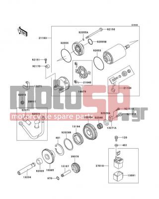 KAWASAKI - NINJA® ZX™-12R 2000 -  - Starter Motor - 13107-1422 - SHAFT