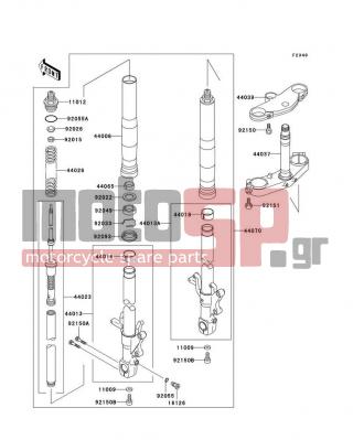 KAWASAKI - NINJA® ZX™-7R 2000 -  - Front Fork - 44039-1264 - HOLDER-FORK UPPER