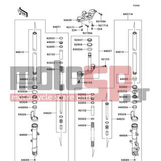 KAWASAKI - NINJA® 300 2014 -  - Front Fork - 44045-051 - GASKET,FORK CYLINDER BOLT