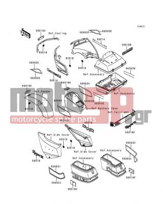 KAWASAKI - VOYAGER XII 2000 - Body Parts - Decals(ZG1200-B14) - 56018-1982 - MARK,CRUISE CONTROL SWITCH