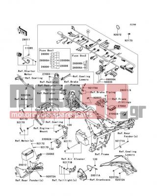 KAWASAKI - NINJA® 300 ABS 2014 -  - Chassis Electrical Equipment - 26006-1078 - FUSE,MINI BLADE,10A,RED