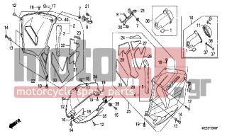 HONDA - CBR600RR (ED) 2003 - Body Parts - LOWER COWL - 64512-MEE-000 - STAY, R. MIDDLE COWL