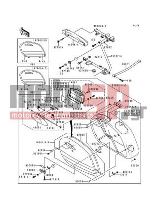 KAWASAKI - VULCAN 1500 NOMAD FI 2000 - Body Parts - Saddlebags - 92145-1175 - SPRING