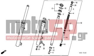 HONDA - FJS600A (ED) ABS Silver Wing 2003 - Suspension - FRONT FORK - 51402-MCT-003 - SPACER, SPRING