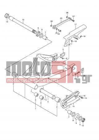 SUZUKI - GSX-R750 (E2) 2002 - Frame - REAR SWINGING ARM (MODEL Y/K1) - 02142-06163-000 - SCREW