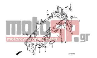 HONDA - ANF125A (GR) Innova 2010 - Body Parts - REAR FENDER - 90677-KAN-T00 - NUT, CLIP, 5MM