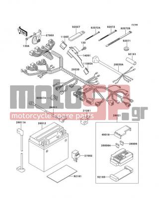 KAWASAKI - W650 2000 -  - Chassis Electrical Equipment - 49016-1177 - COVER-SEAL,FUSE