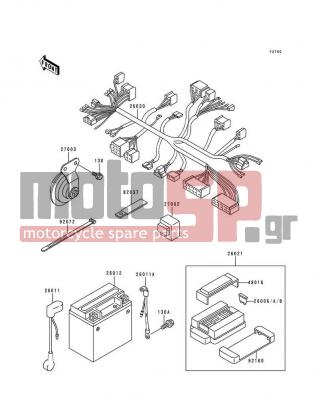 KAWASAKI - ZR-7 2000 -  - Chassis Electrical Equipment - 49016-1180 - COVER-SEAL,FUSE